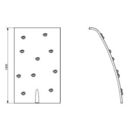 Rocódromo infantil MÓDULO RECTO