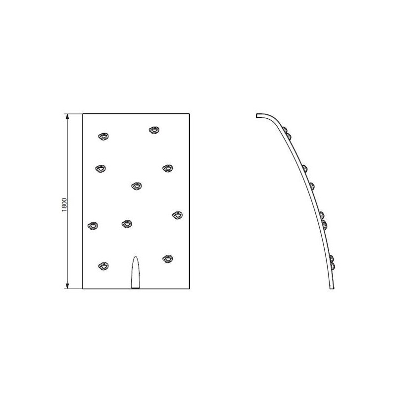 Rocódromo infantil MÓDULO RECTO