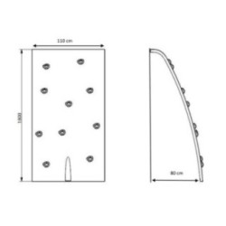 Rocódromo infantil MÓDULO RECTO