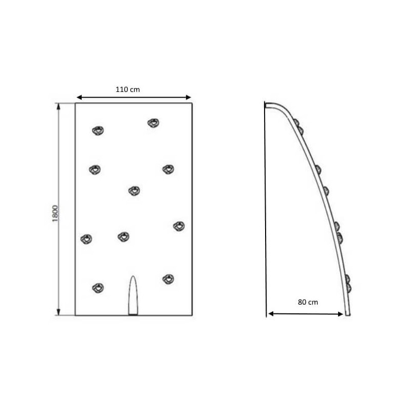 Rocódromo infantil MÓDULO RECTO
