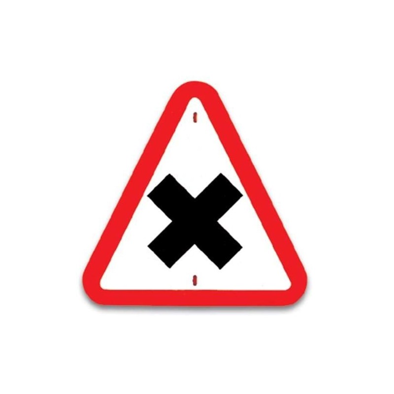 Señal de peligro de intersección con prioridad a la derecha