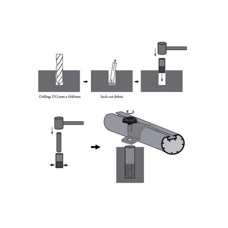 Juego de anclajes portería suelo duro