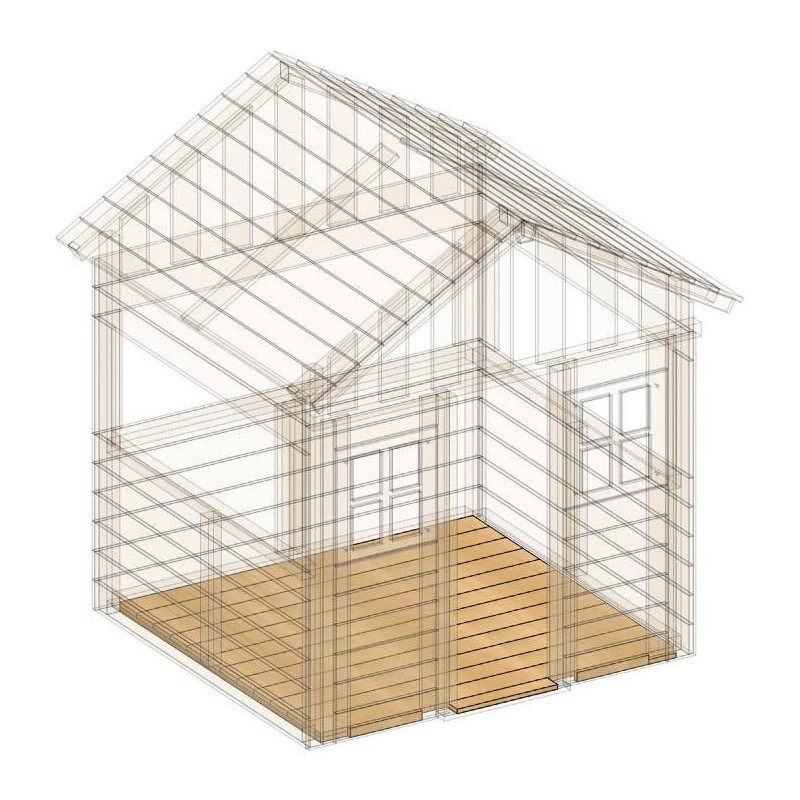 Suelo de madera para casita Masgames LOLLIPOP XL HORECA