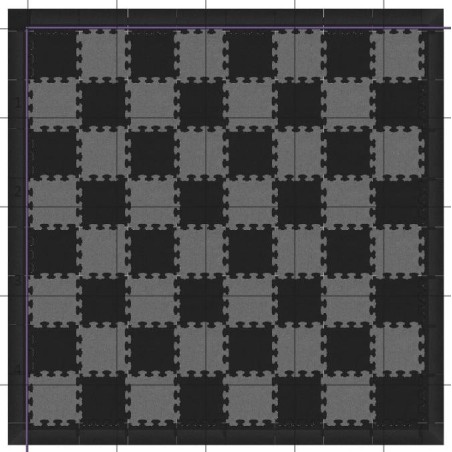 Tablero de ajedrez gigante de losetas de caucho puzle