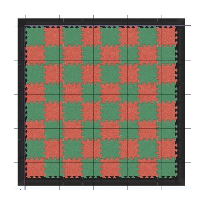 Tablero de ajedrez gigante de losetas de caucho puzle