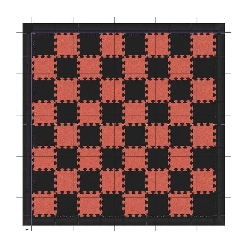 Tablero de ajedrez gigante de losetas de caucho puzle