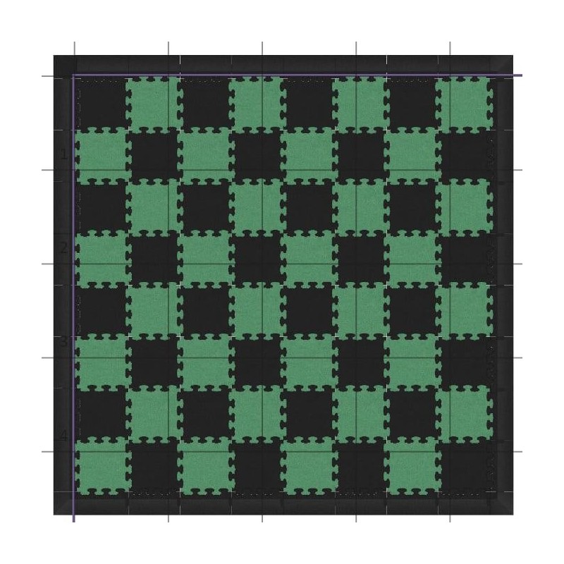 Tablero de ajedrez gigante de losetas de caucho puzle