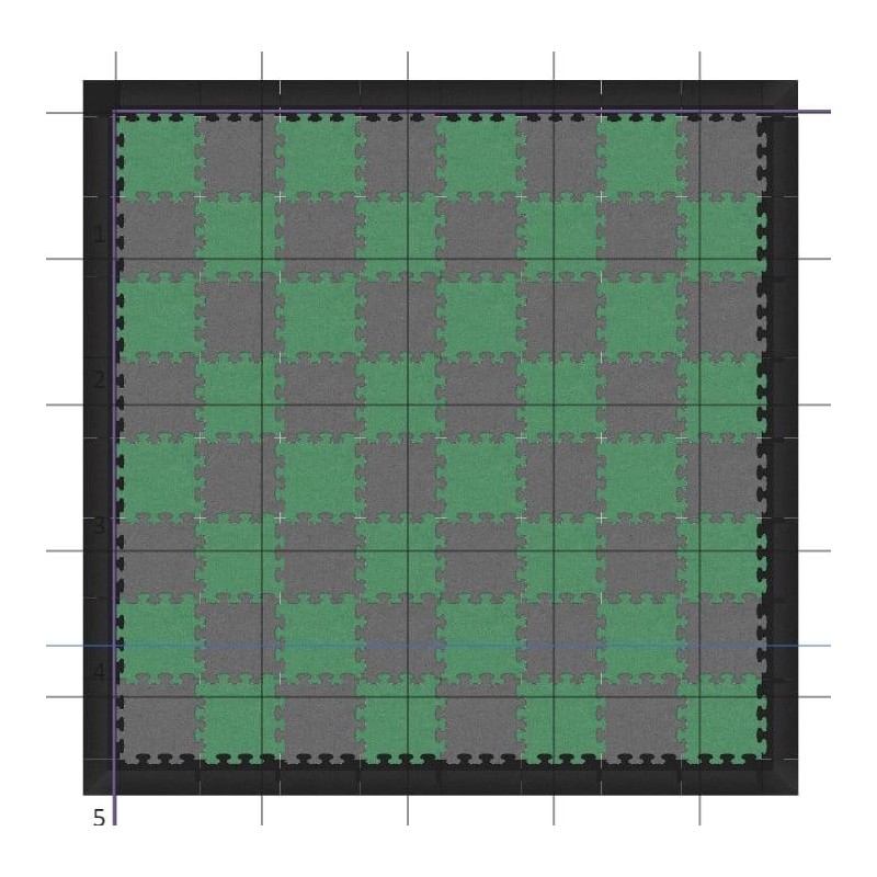 Tablero de ajedrez gigante de losetas de caucho puzle
