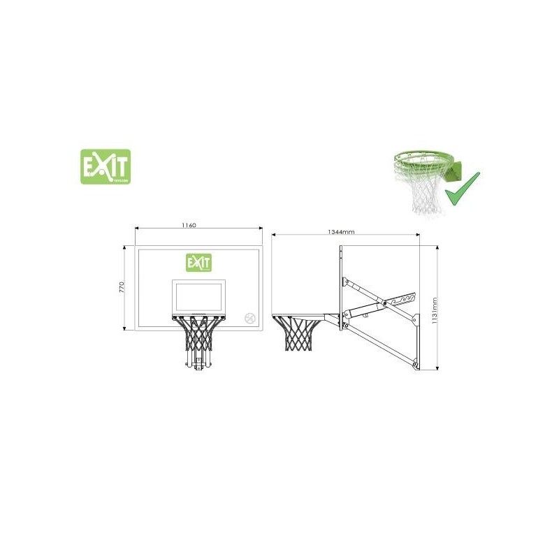 Tablero de baloncesto Galaxy graduable (con aro flexible)