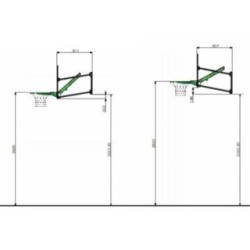 Tablero de baloncesto Galaxy graduable (con aro flexible)