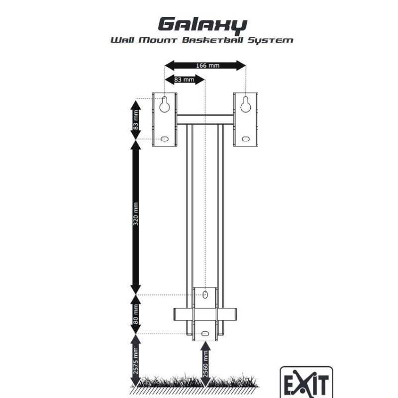 Tablero de baloncesto Galaxy graduable (con aro flexible)
