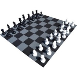 Tablero de ajedrez gigante de losetas de caucho