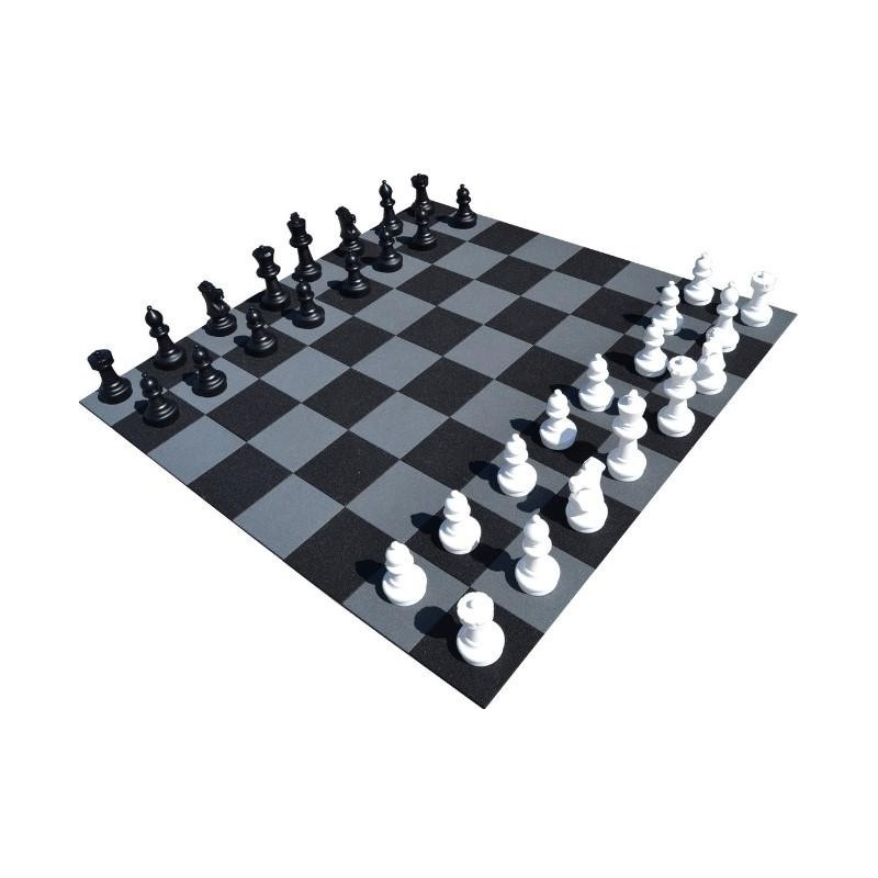 Tablero de ajedrez gigante de losetas de caucho