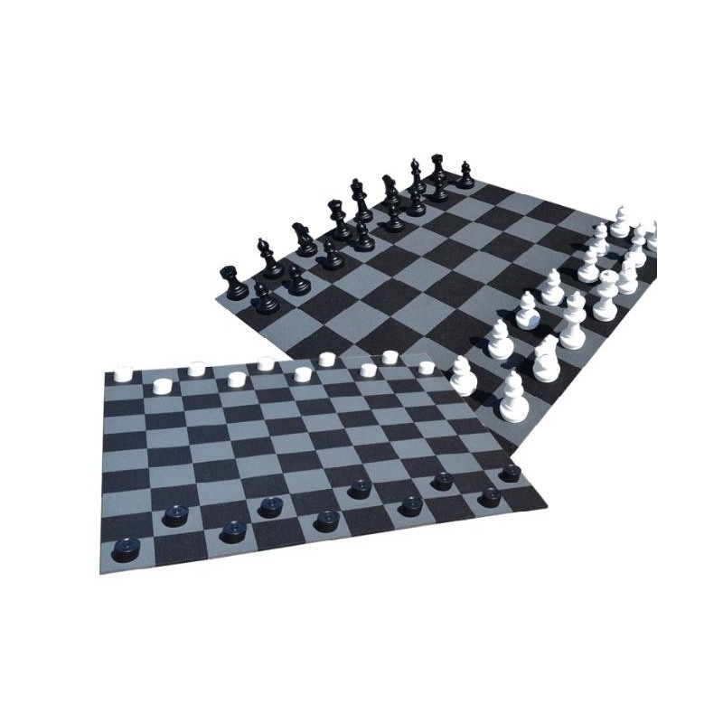Tablero de ajedrez gigante de losetas de caucho