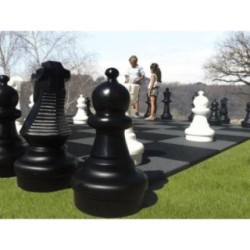 Tablero de ajedrez gigante de losetas de caucho