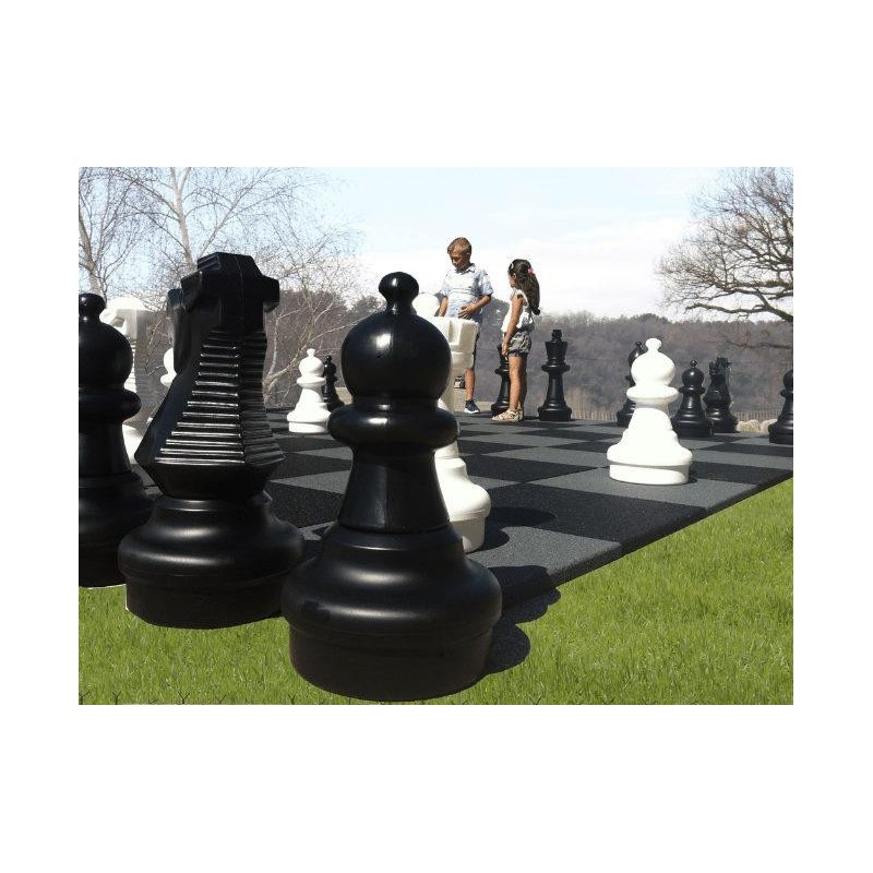 Tablero de ajedrez gigante de losetas de caucho