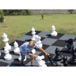Tablero de ajedrez gigante de losetas de caucho