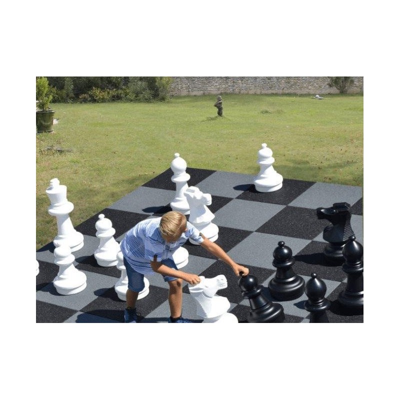 Tablero de ajedrez gigante de losetas de caucho
