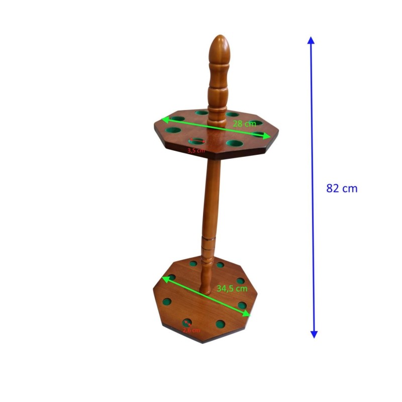 Taquera de bilhar MASGAMES Deluxe de 8 tacos