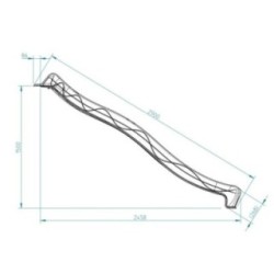 Rampa tobogan XL alçada 150 cm - verd clar