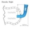 Escorrega toboágua de piscina Curvado 150 (direita ou esquerda)