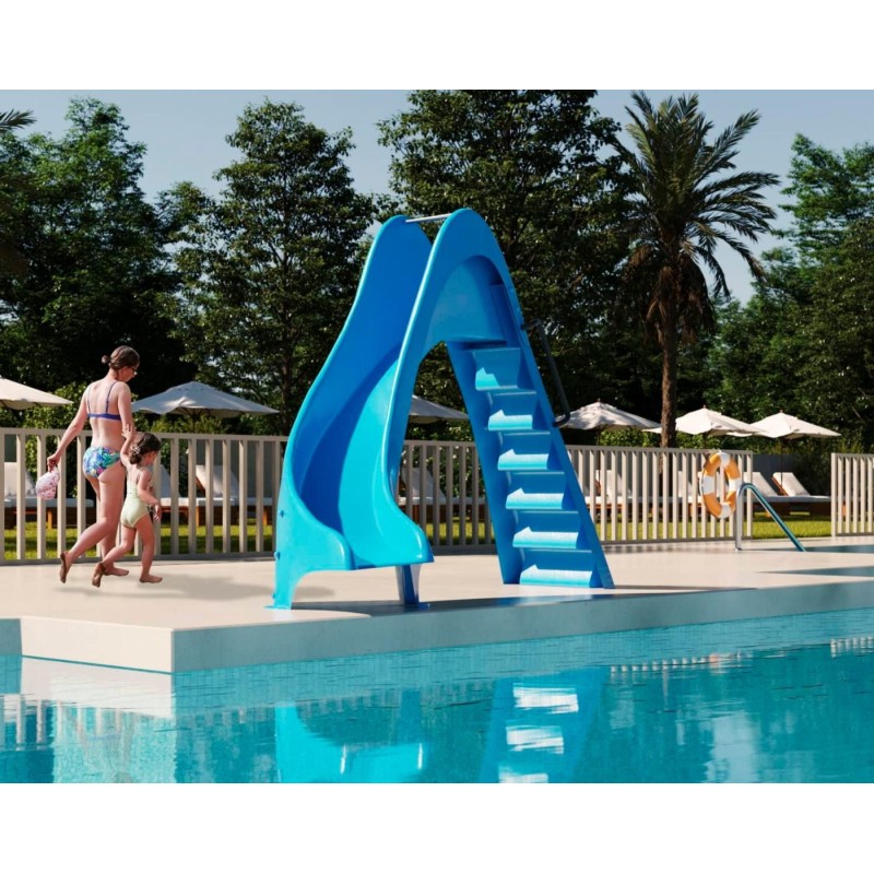 Escorrega toboágua de piscina Curvado 150 (direita ou esquerda)