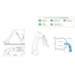 Tobogán acuático de piscina Curvado 175 (derecha o izquierda)