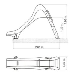 Escorrega toboágua para piscina Reto 125