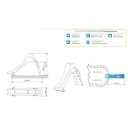 Escorrega toboágua para piscina Reto 150