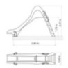 Escorrega toboágua para piscina Reto 175