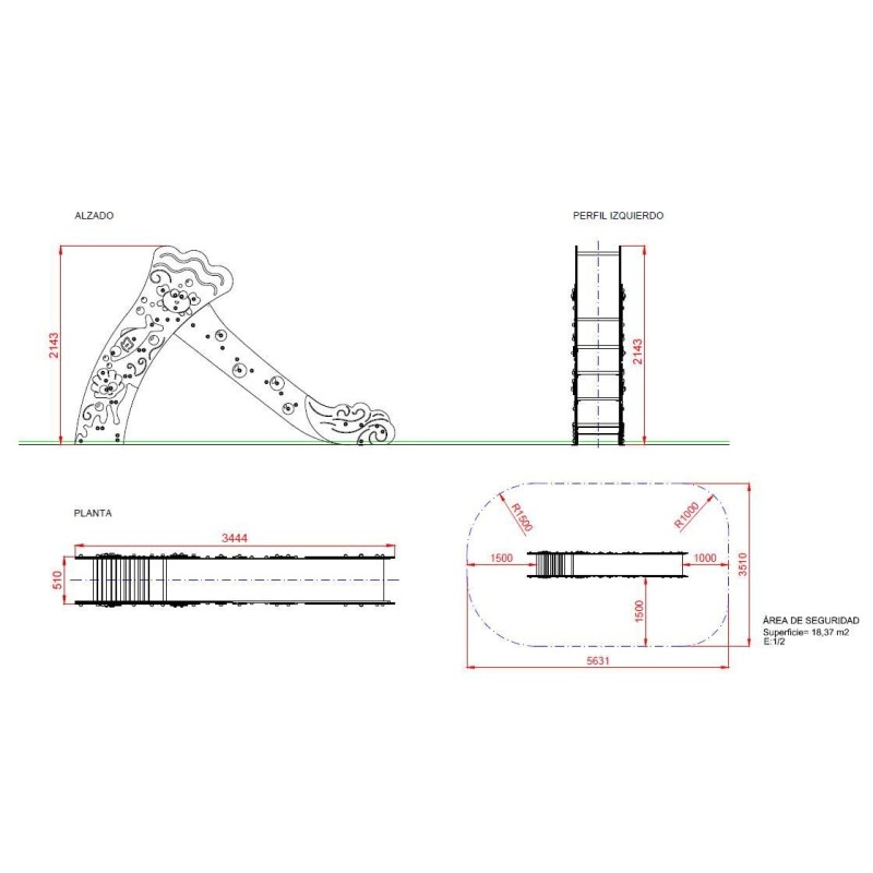 Tobogan AQUA Gran 136 cm