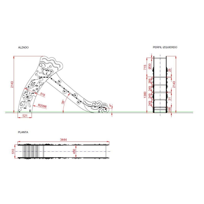 Tobogan AQUA Gran 136 cm