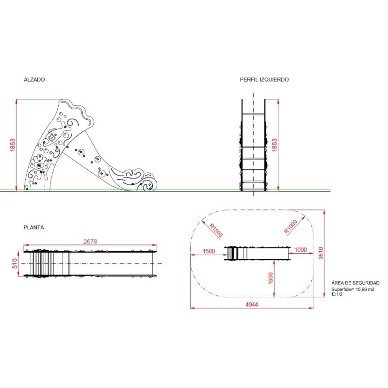 Escorregador AQUA Mini 90 cm