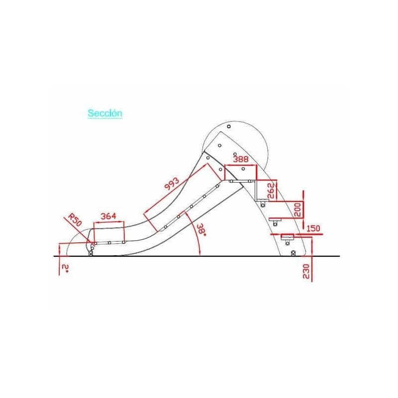 Tobogán CAMPANILLA Mini 90 cm