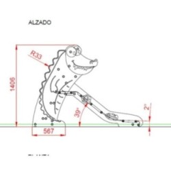 Tobogan COCODRIL Baby 60 cm