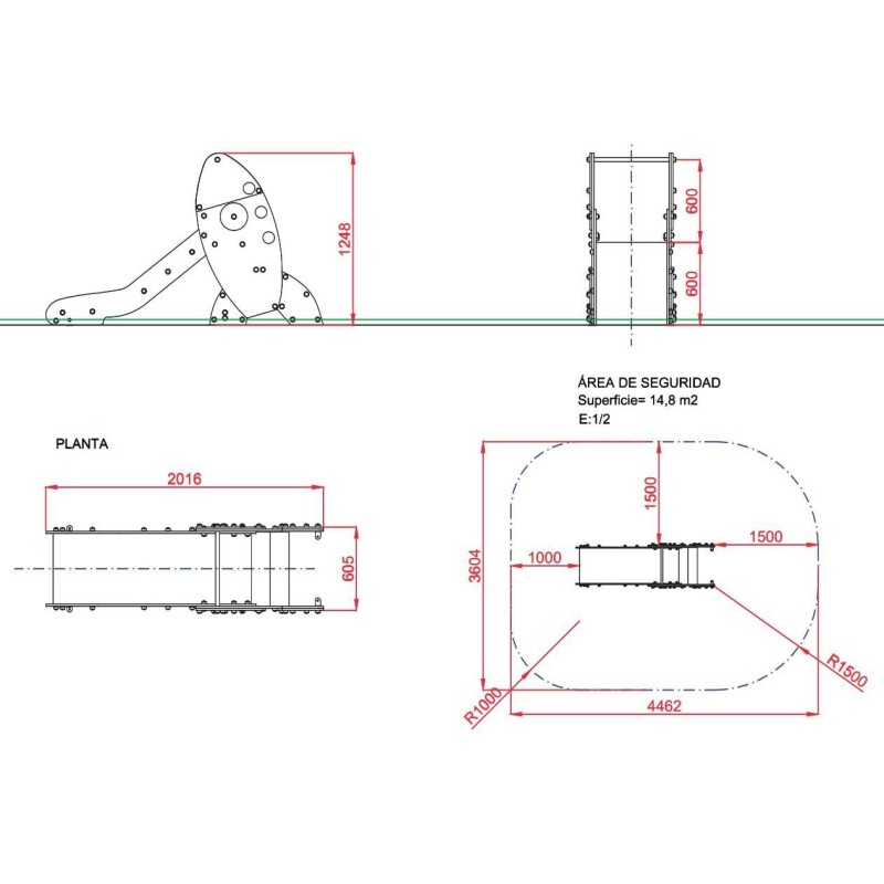 Tobogán COHETE Baby 60 cm