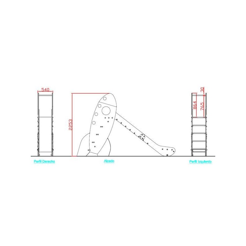 Tobogán COHETE Grande 136 cm