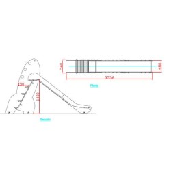 Tobogán COHETE Grande 136 cm