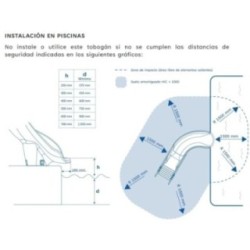 Tobogán acuático curvo ANERIS (Altura 130 cm)