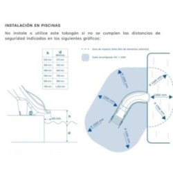Tobogan aquàtic de piscina Corbat ANERIS (alçada 150 cm)