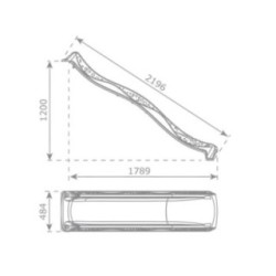 Rampa tobogán L altura 120 cm