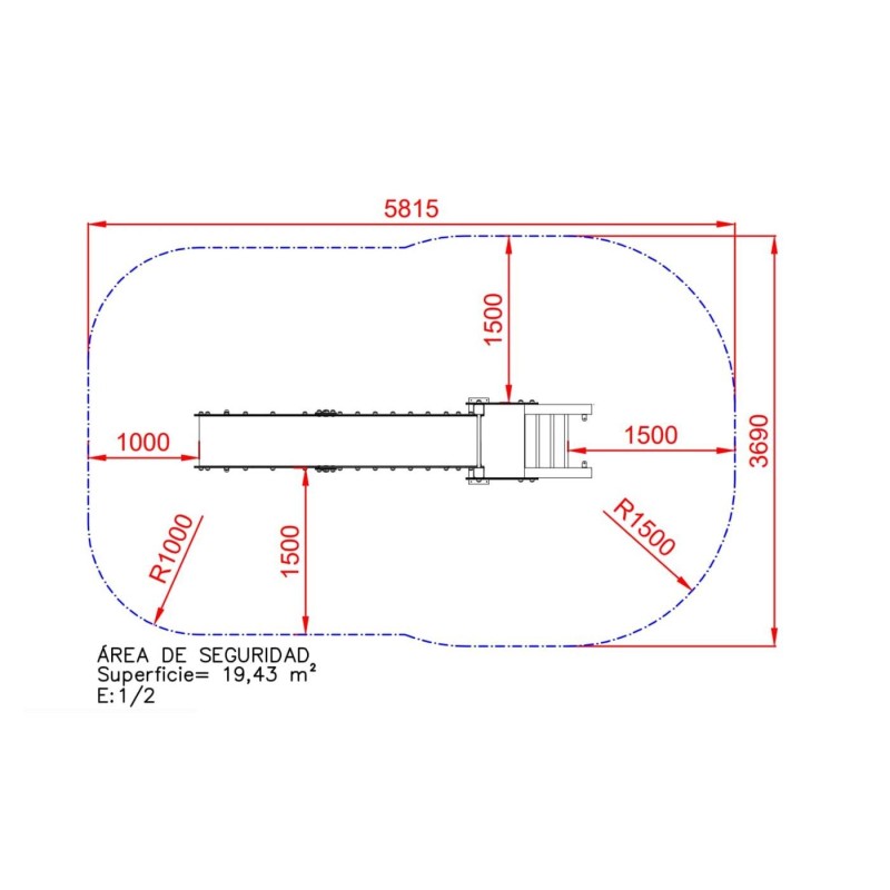 Tobogán SAMI Grande 136 cm