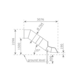 Rampa deslizante em aço tubular INOX