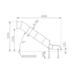 Rampa deslizante em aço tubular INOX
