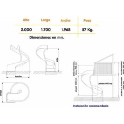 Rampa de tobogán Espiral Helios 200