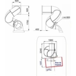 Rampa de tobogán de tubo Espiral 175