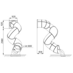 Rampa de tobogan de tub Espiral 300