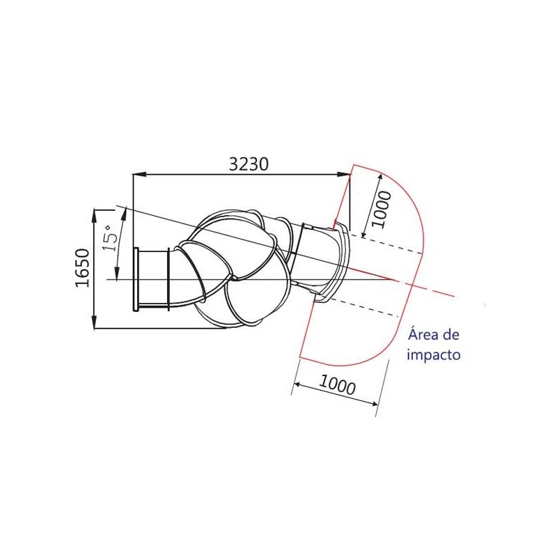 Rampa de tobogan de tub Espiral 300