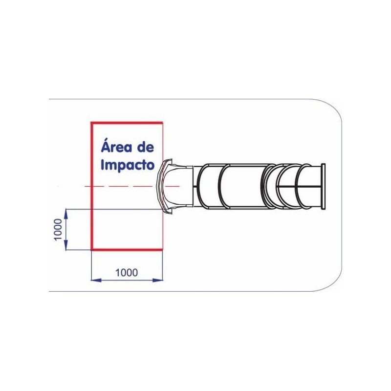 Rampa de tobogán de tubo Recto
