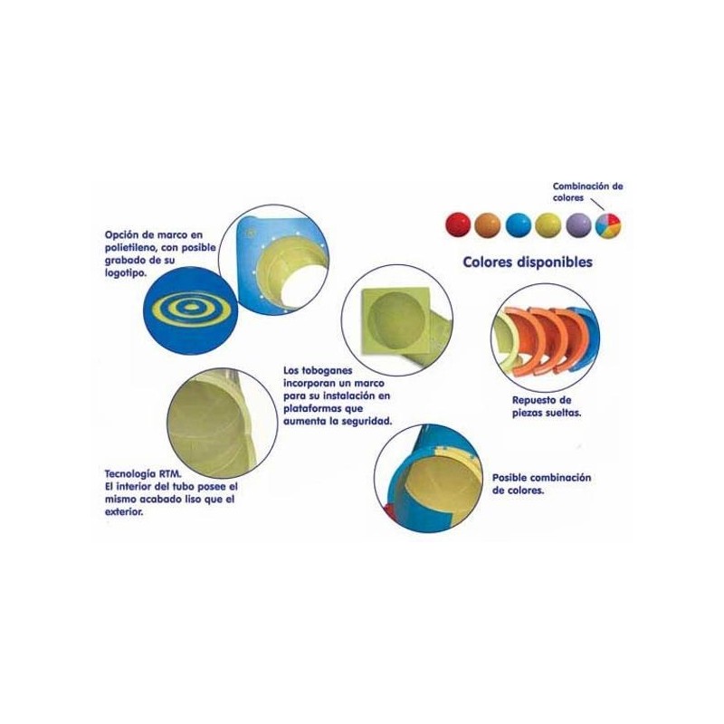 Rampa de tobogán de tubo Recto